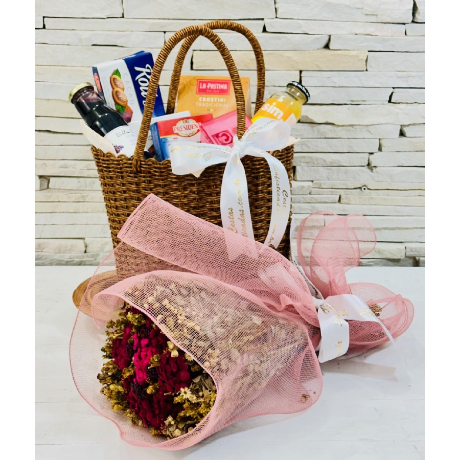 Foto Cesta Bolsa Clássica Flowers
