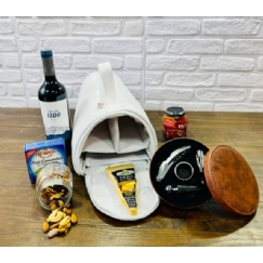 Foto Cesta Kit Queijos e Vinhos Executivo