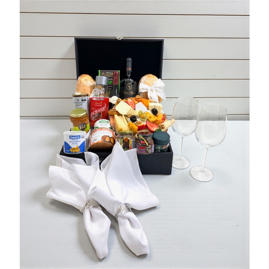 Cesta Queijos e Vinhos Nobre