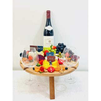 Cesta Queijos e Vinhos Beaujolais