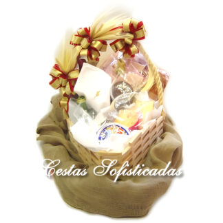 Cesta Queijos e Vinho Luxo